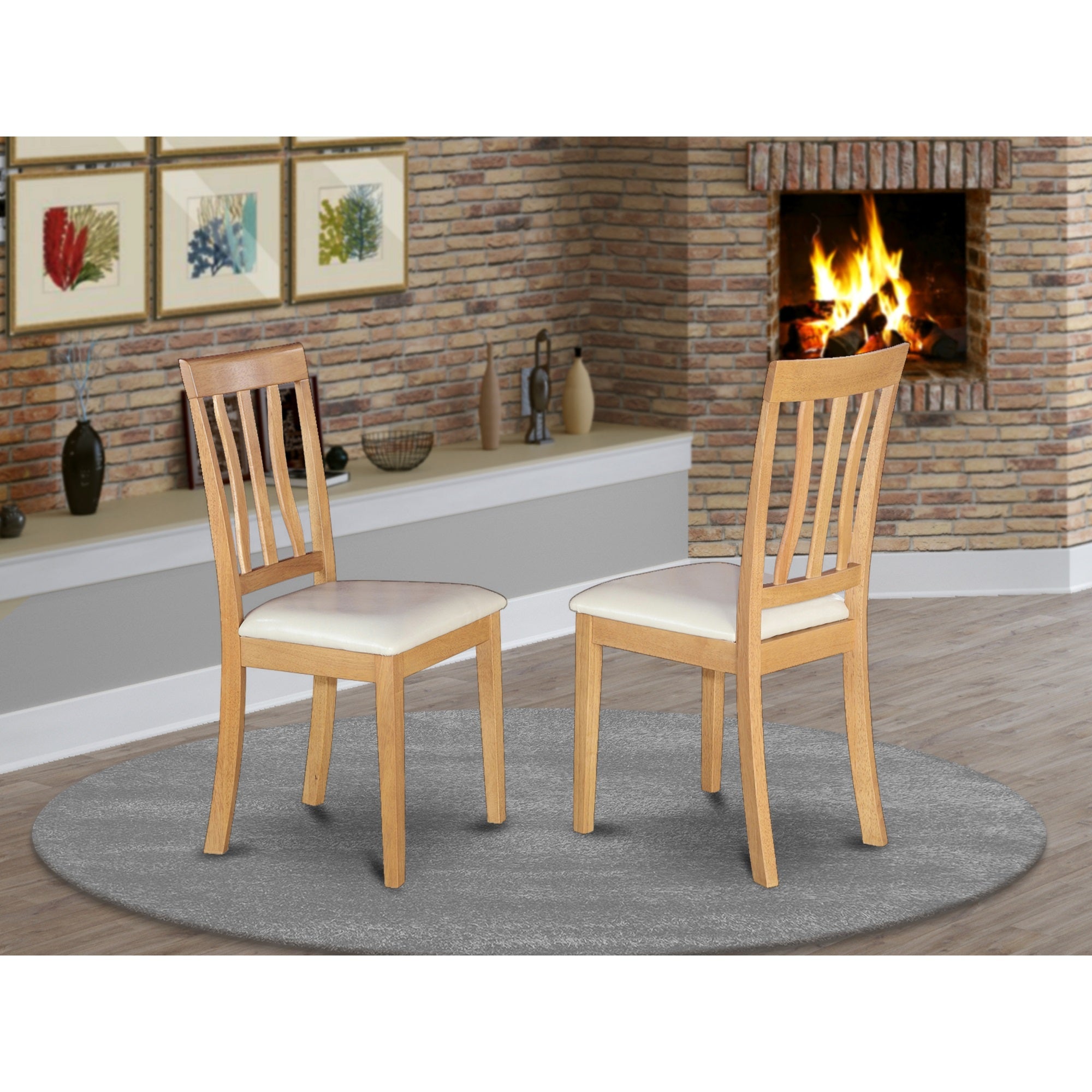 East West Furniture Antique Kitchen Dining Chairs - Thumbnail 4