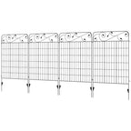 4 Pack Steel Foldable Fence Trellis Panel Animal Barrier
