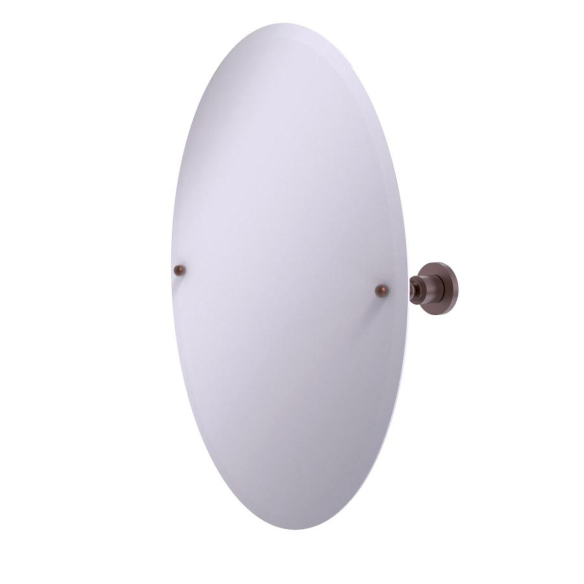 Frameless Oval Tilt Mirror With Beveled Edge  Ap91Ca