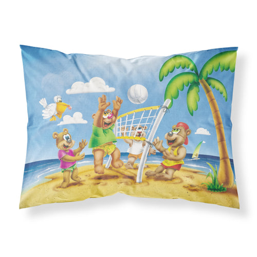 'Caroline'S Treasures Bears Playing Volleyball Fabric Standard Pillowcase Aph0373Pillowcase, Multicolor'