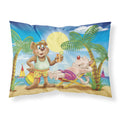 'Caroline'S Treasures Bears Relaxing At The Beach Fabric Standard Pillowcase Aph3817Pillowcase, Multicolor'