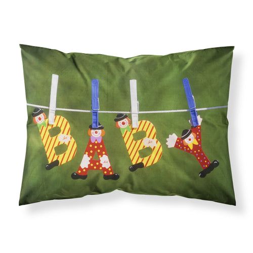 'Caroline'S Treasures New Baby Clown Clothesline Fabric Standard Pillowcase Aph5091Pillowcase, Multicolor'