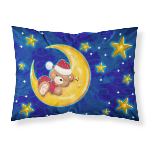 'Caroline'S Treasures Bear Sleeping In The Moon And Stars Fabric Standard Pillowcase Aph514Bpillowcase, Multicolor'