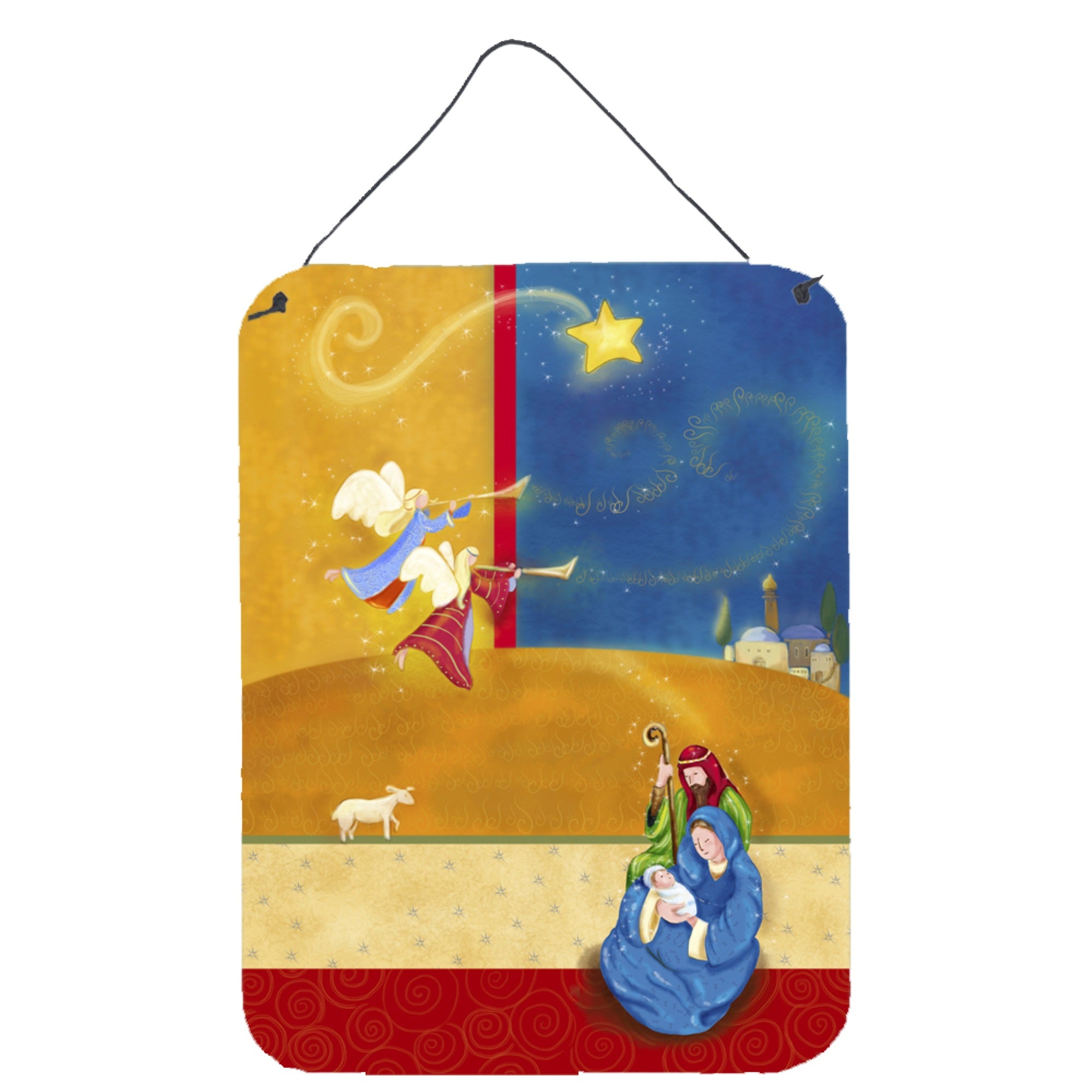 Carolines Treasures Contemporary Nativity Christmas Wall or Door Hanging Prints APH5626DS1216 16H x 12W Multicolor