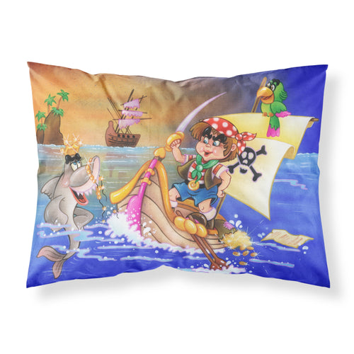 'Caroline'S Treasures Boy Playing Piriate With Dolphin Fabric Standard Pillowcase Aph6105Pillowcase, Multicolor'