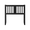 Finley Twin Slatted Headboard In Black