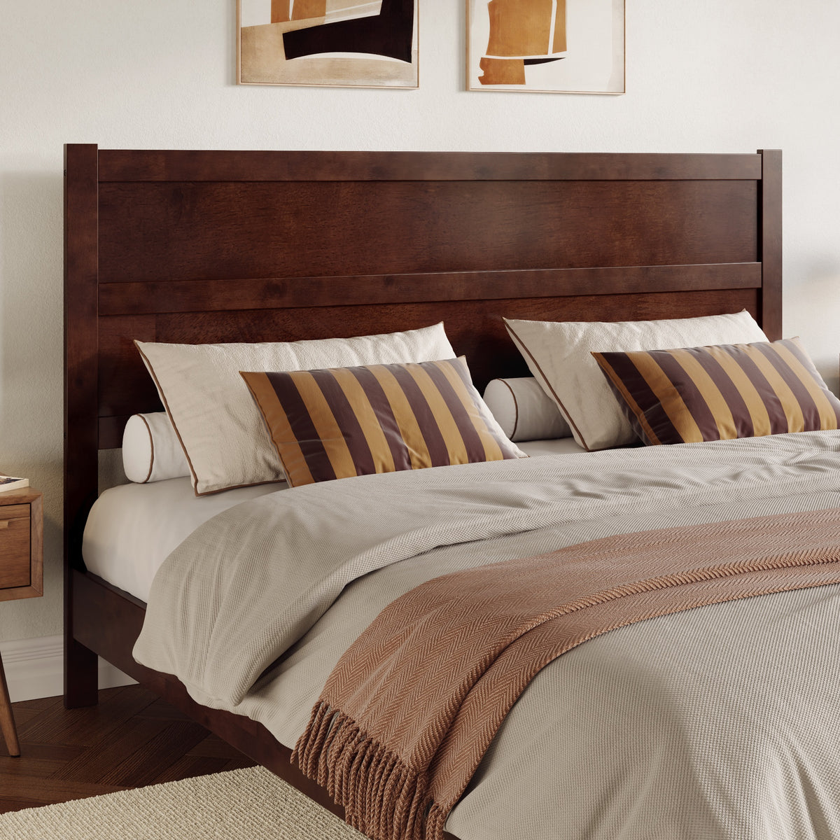 Aveline Twin Panel Headboard In Black