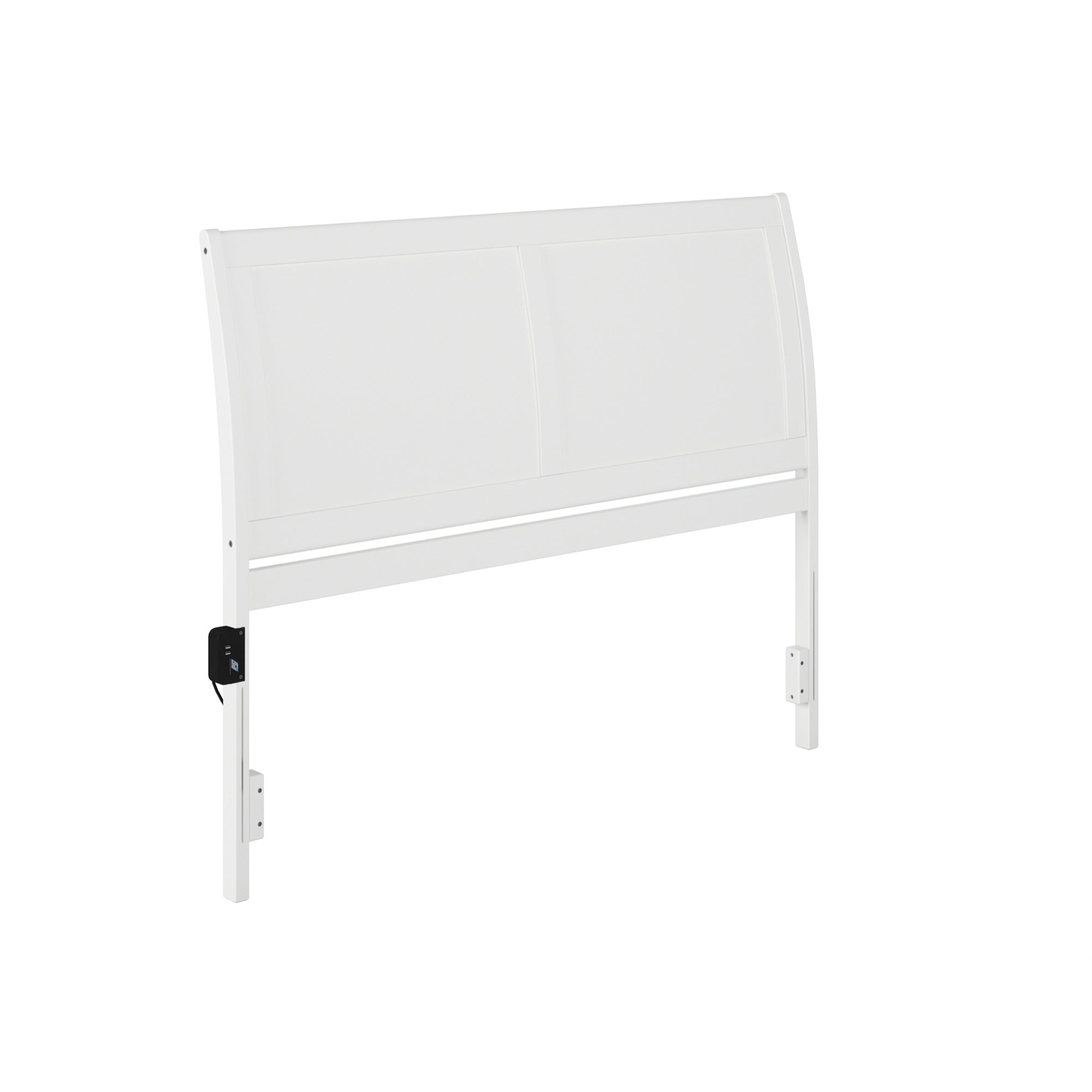 AFI Portland Queen Wood Sleigh Headboard in White