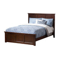 Madison Queen Low Profile Platform Bed with Matching Footboard in Walnut