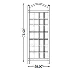 76-inch Tall Mocha Tan Brown Vinyl Garden Trellis