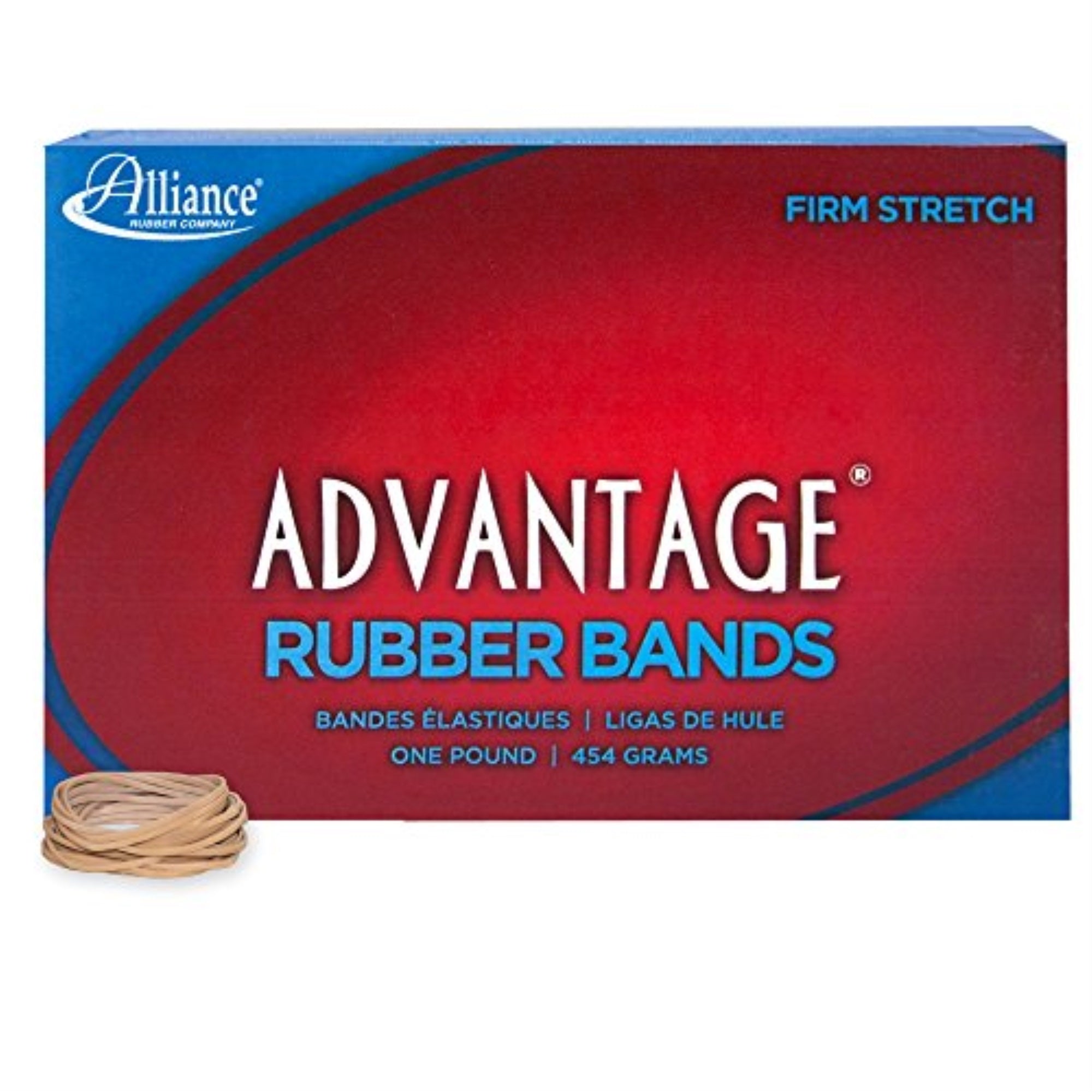 Alliance Rubber 26125 Advantage Rubber Bands Size #12  1 lb Box Contains Approx. 2500 Bands (1 3/4 x 1/16  Natural Crepe)   Beige