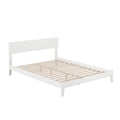 Orlando Queen Low Profile Wood Platform Bed in White