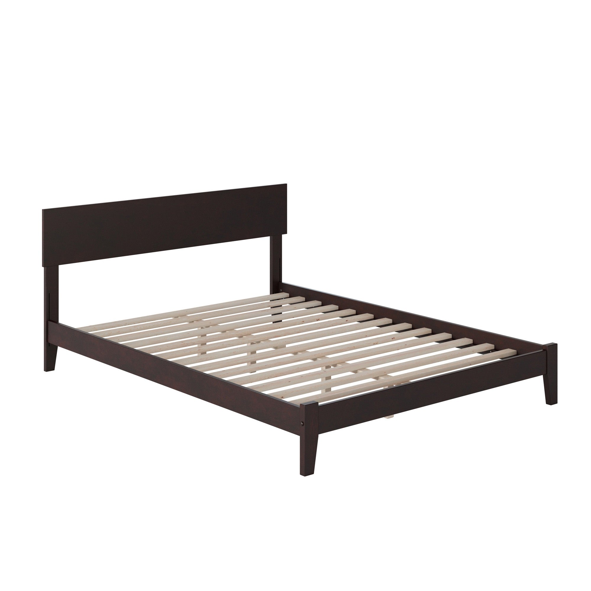 Orlando King Low Profile Wood Platform Bed in Espresso
