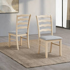 ACTU Farmhouse Dining Table Set with Upholstered Chairs for 4–6