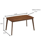 ACTU Scandinavian Dining Table Set with Upholstered Chairs for Small Spaces (Seats 4–6)