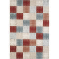 Avalon 5616 Brown Checkered Area Rug, Size  53 Inch  X 77 Inch