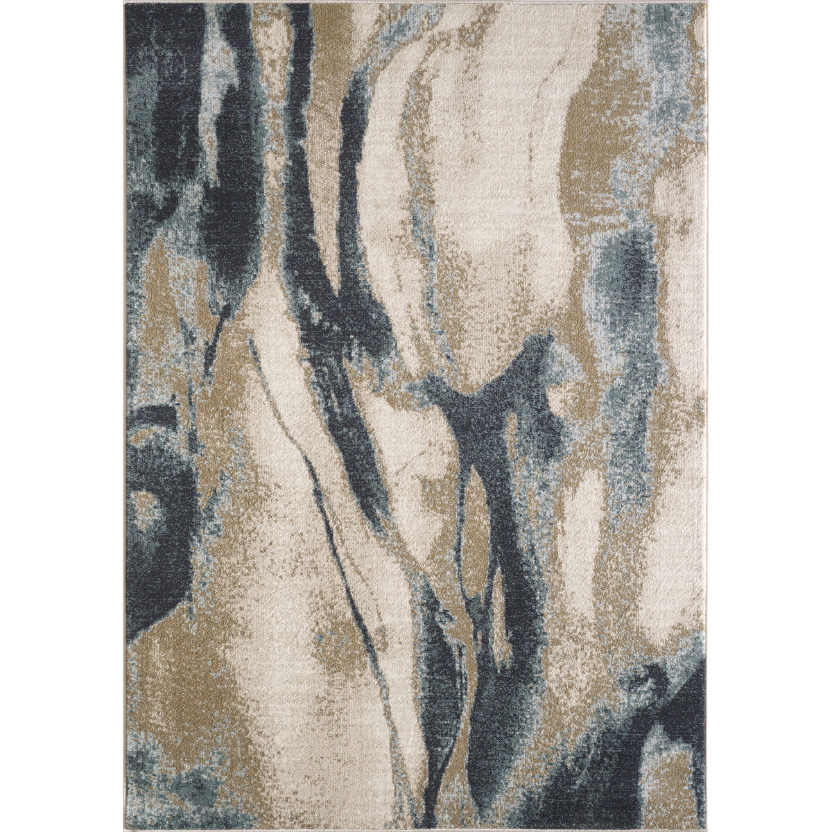 Avalon 5618 Ivory/Blue Wonder Area Rug, Size  53 Inch  X 77 Inch