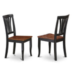 East West Furniture AVAT5-BLK-W 5 Piece Dining Room Table Set Includes an Oval Kitchen Table with Butterfly Leaf and 4 Dining Chairs, 42x60 Inch, Black & Cherry