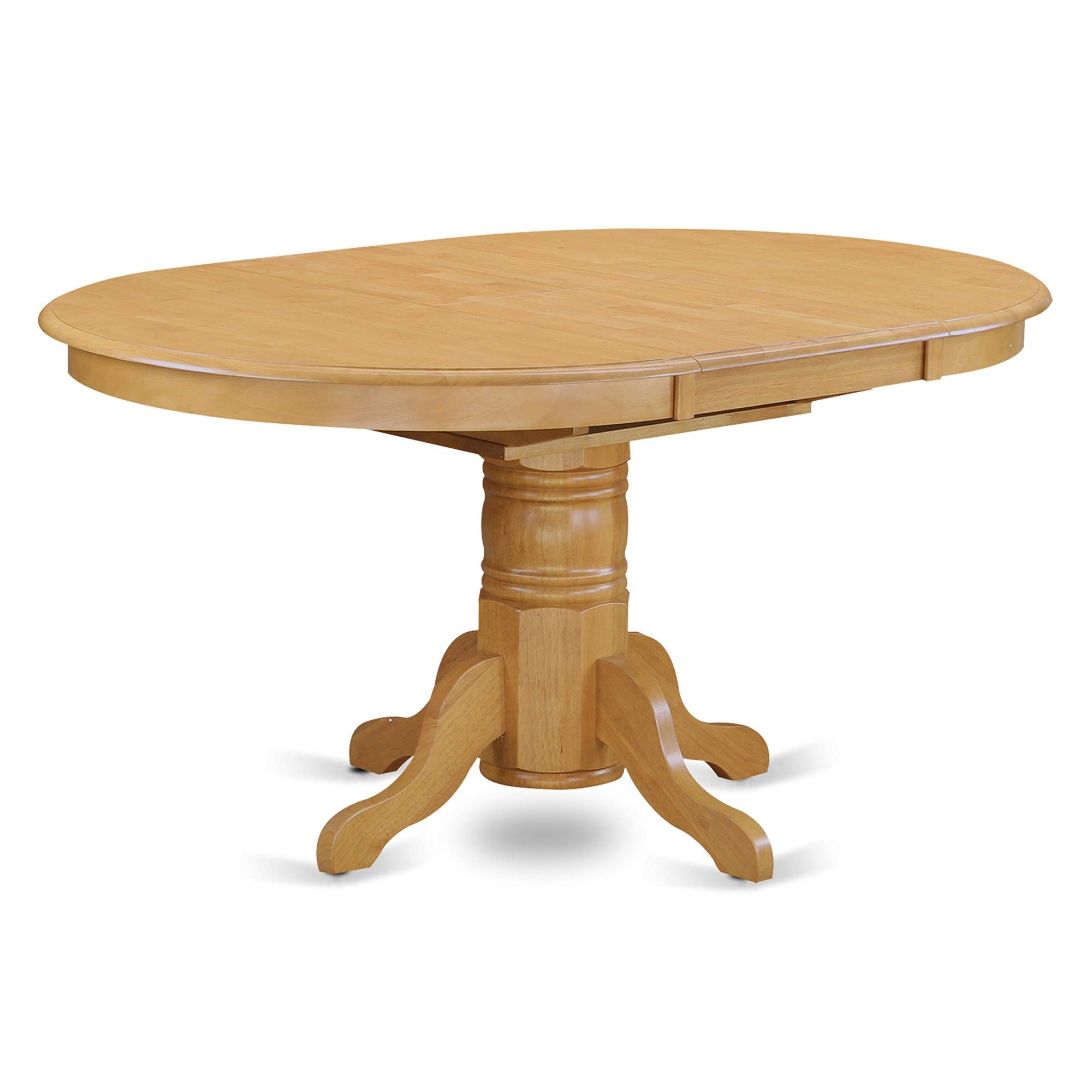 East West Furniture Avon 5 Piece Kitchen Set for 4 Includes an Oval Table with Butterfly Leaf and 4 Linen Fabric Dining Room Chairs, 42x60 Inch, AVAT5-OAK-C