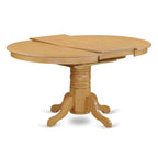 East West Furniture Avon 5 Piece Kitchen Set for 4 Includes an Oval Table with Butterfly Leaf and 4 Linen Fabric Dining Room Chairs, 42x60 Inch, AVAT5-OAK-C