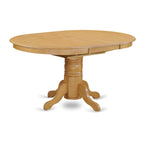 East West Furniture AVAT5-OAK-W 5 Piece Kitchen Table Set for 4 Includes an Oval Dining Room Table with Butterfly Leaf and 4 Solid Wood Seat Chairs, 42x60 Inch, Oak