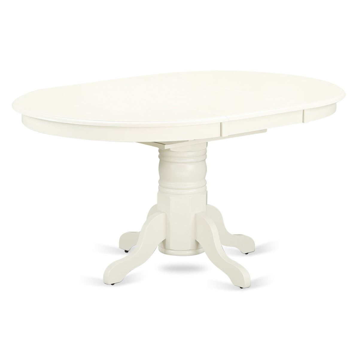 AVBO5-LWH-LC 5 Pc Kitchen table set with a Dining Table and Four faux leather seat Chairs in Linen White