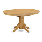 East West Furniture AVGR7-OAK-W Avon 7 Piece Set Consist of an Oval Dining Room Table with Butterfly Leaf and 6 Wood Seat Chairs, 42x60 Inch