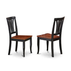 East West Furniture Avon 5 Piece Set Includes an Oval Dining Room Table with Butterfly Leaf and 4 Kitchen Chairs, 42x60 Inch, Black & Cherry