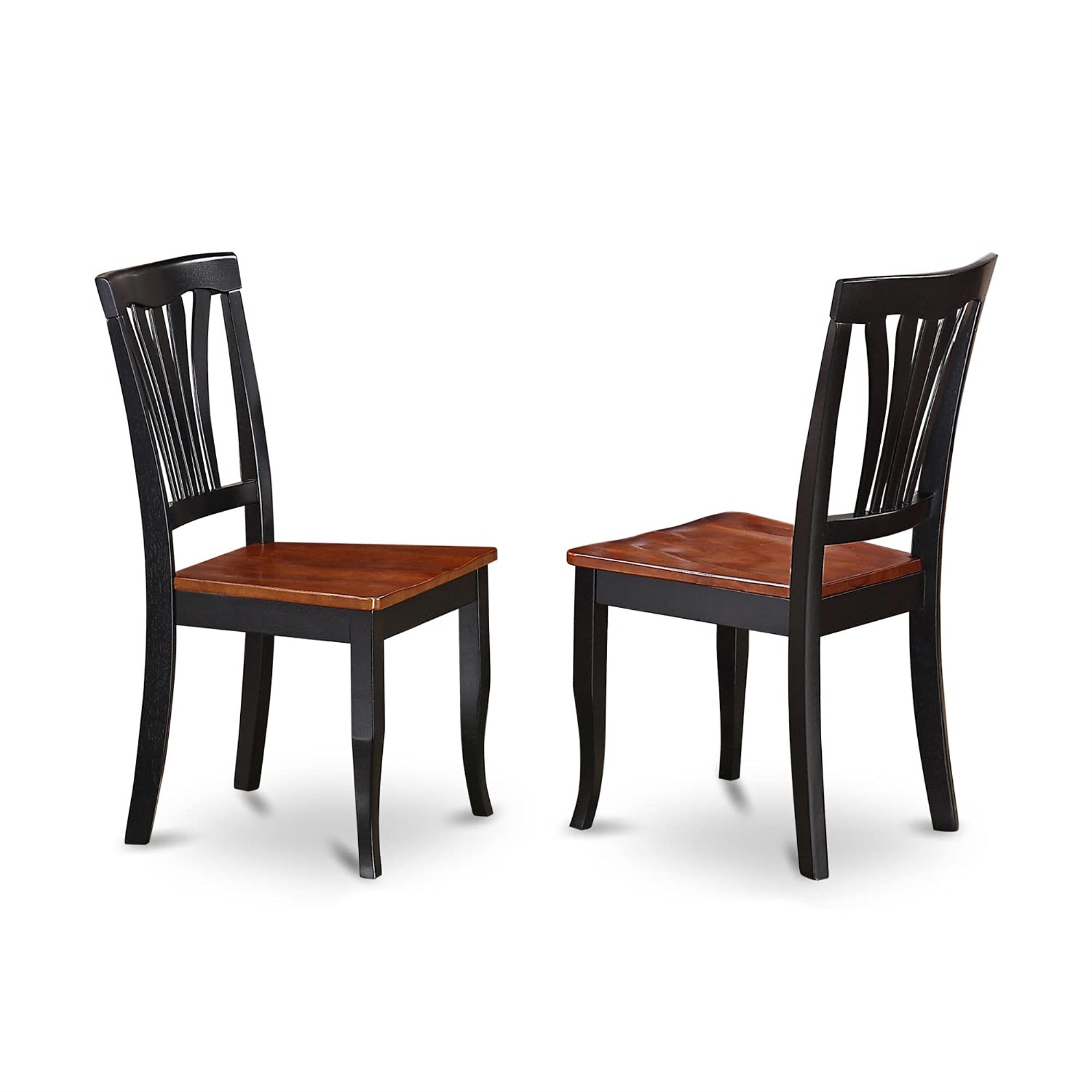 East West Furniture Avon 5 Piece Set Includes an Oval Dining Room Table with Butterfly Leaf and 4 Kitchen Chairs, 42x60 Inch, Black & Cherry