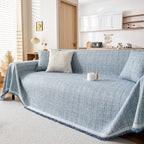 Couch Cover Blanket Couch Covers for Most Shape Sofas Washable Durable Sofa Throw Cover with Tassels