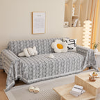 Leaf Universal Furniture Protector Chenille Couch Cover, Large Couch Cover Blanket for Couch Sofa
