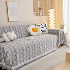 Leaf Universal Furniture Protector Chenille Couch Cover, Large Couch Cover Blanket for Couch Sofa