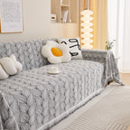 Leaf Universal Furniture Protector Chenille Couch Cover, Large Couch Cover Blanket for Couch Sofa