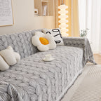 Leaf Universal Furniture Protector Chenille Couch Cover, Large Couch Cover Blanket for Couch Sofa