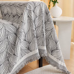 Leaf Universal Furniture Protector Chenille Couch Cover, Large Couch Cover Blanket for Couch Sofa