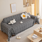 Leaf Universal Furniture Protector Chenille Couch Cover, Large Couch Cover Blanket for Couch Sofa