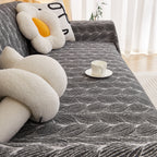 Leaf Universal Furniture Protector Chenille Couch Cover, Large Couch Cover Blanket for Couch Sofa