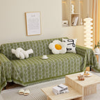 Leaf Universal Furniture Protector Chenille Couch Cover, Large Couch Cover Blanket for Couch Sofa