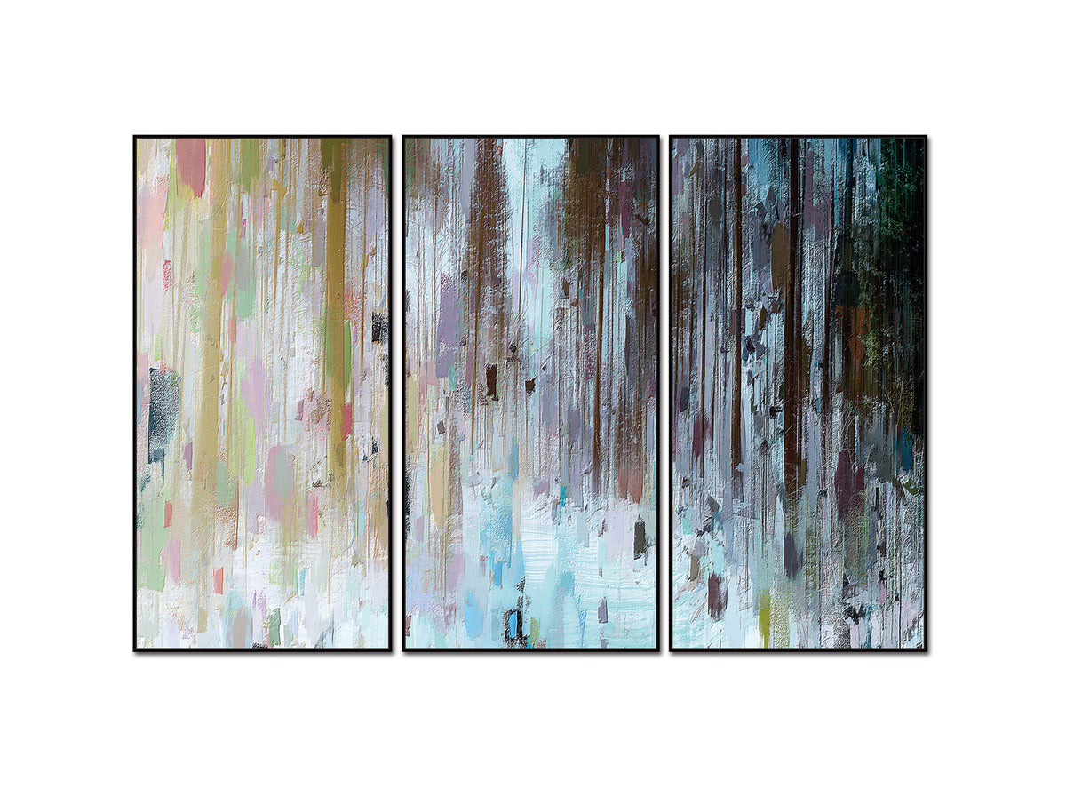 Yoli 3Piece 48 Inch X28 Inch  (Each) Canvas Wall Art, Black Ps Frame
