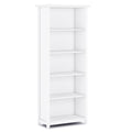 Amherst SOLID WOOD 5 Shelf Bookcase in White