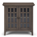 Bedford SOLID WOOD 32 inch Wide Transitional Low Storage Media Cabinet in Farmhouse Grey