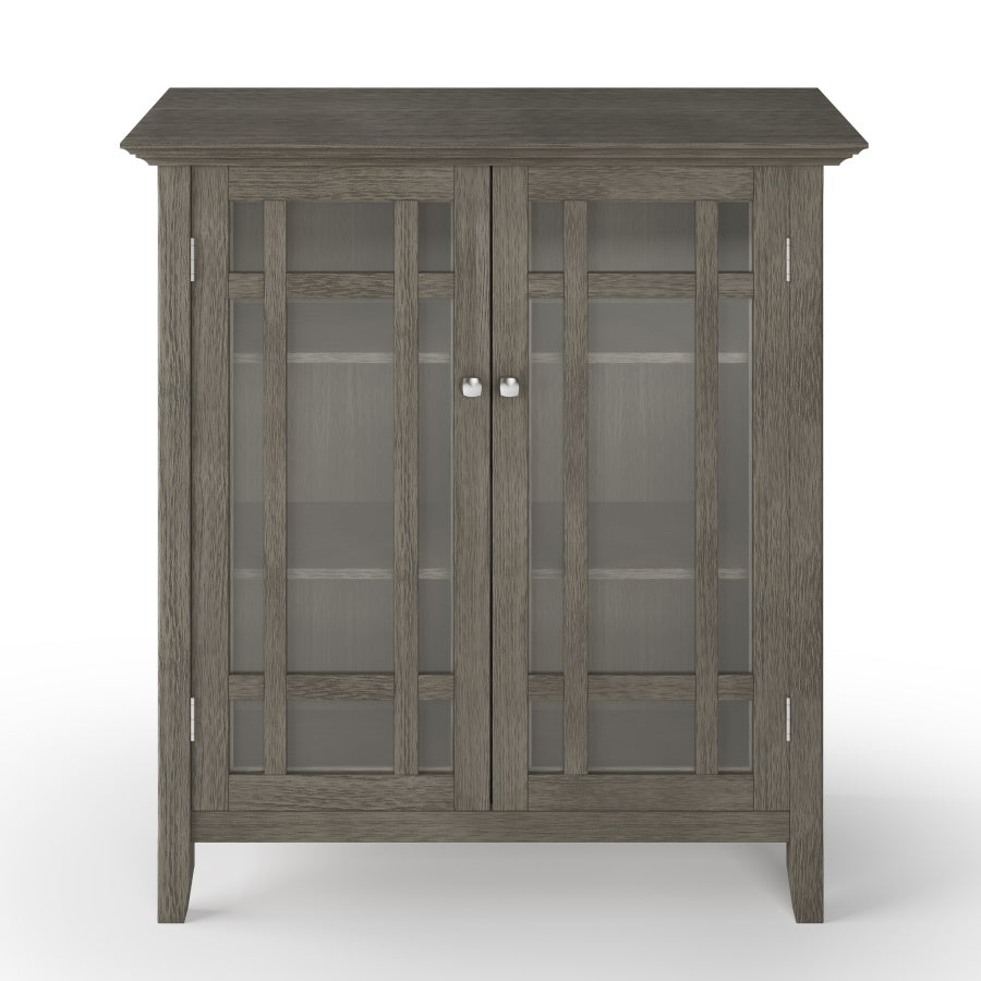 Bedford SOLID WOOD 39 inch Wide Transitional Medium Storage Cabinet in Farmhouse Grey