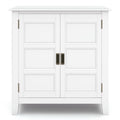 Burlington SOLID WOOD 30 inch Wide Transitional Low Storage Cabinet in White