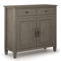 Connaught SOLID WOOD Entryway Storage Cabinet in Farmhouse Grey