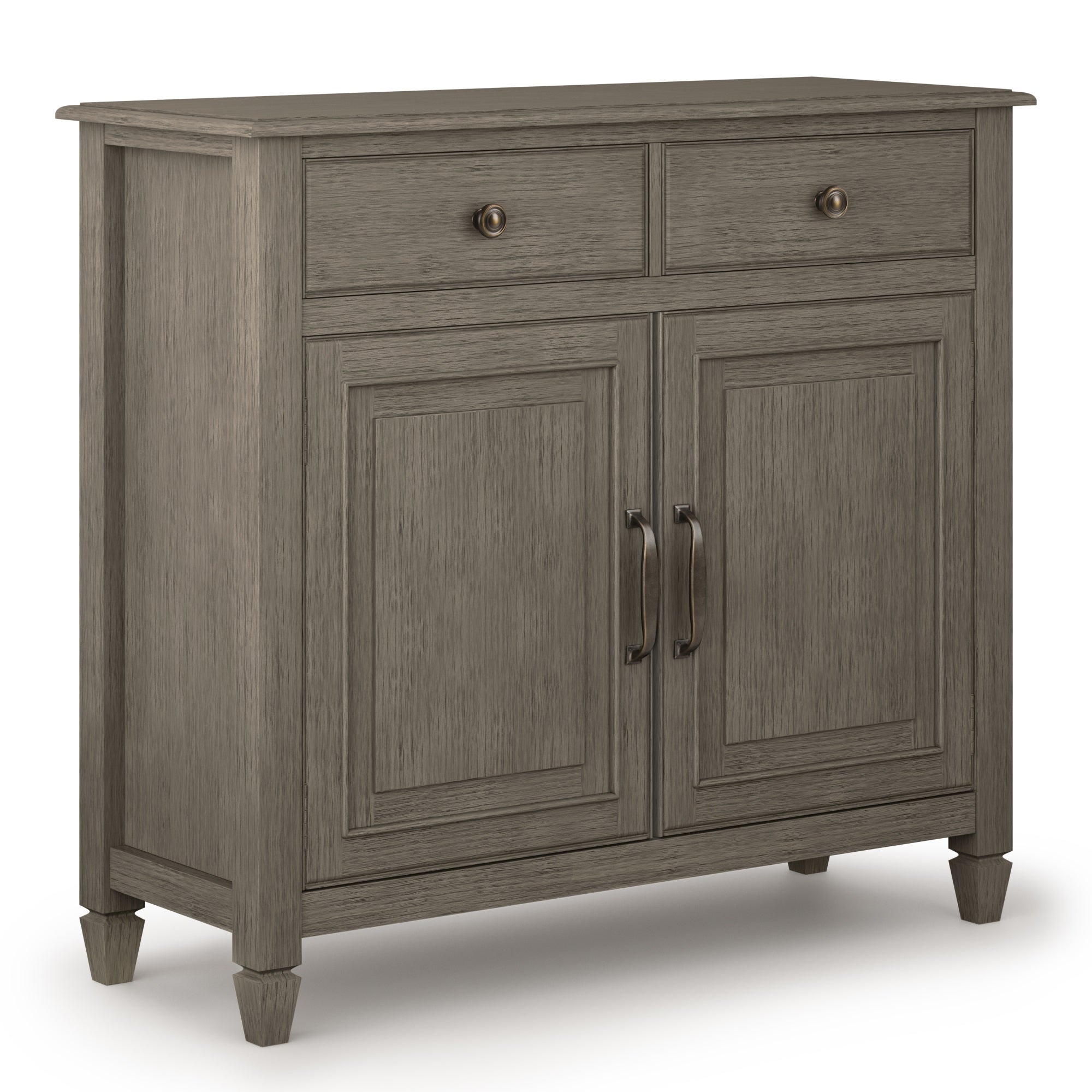 Connaught SOLID WOOD Entryway Storage Cabinet in Farmhouse Grey