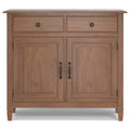 Connaught SOLID WOOD Entryway Storage Cabinet in Medium Saddle Brown