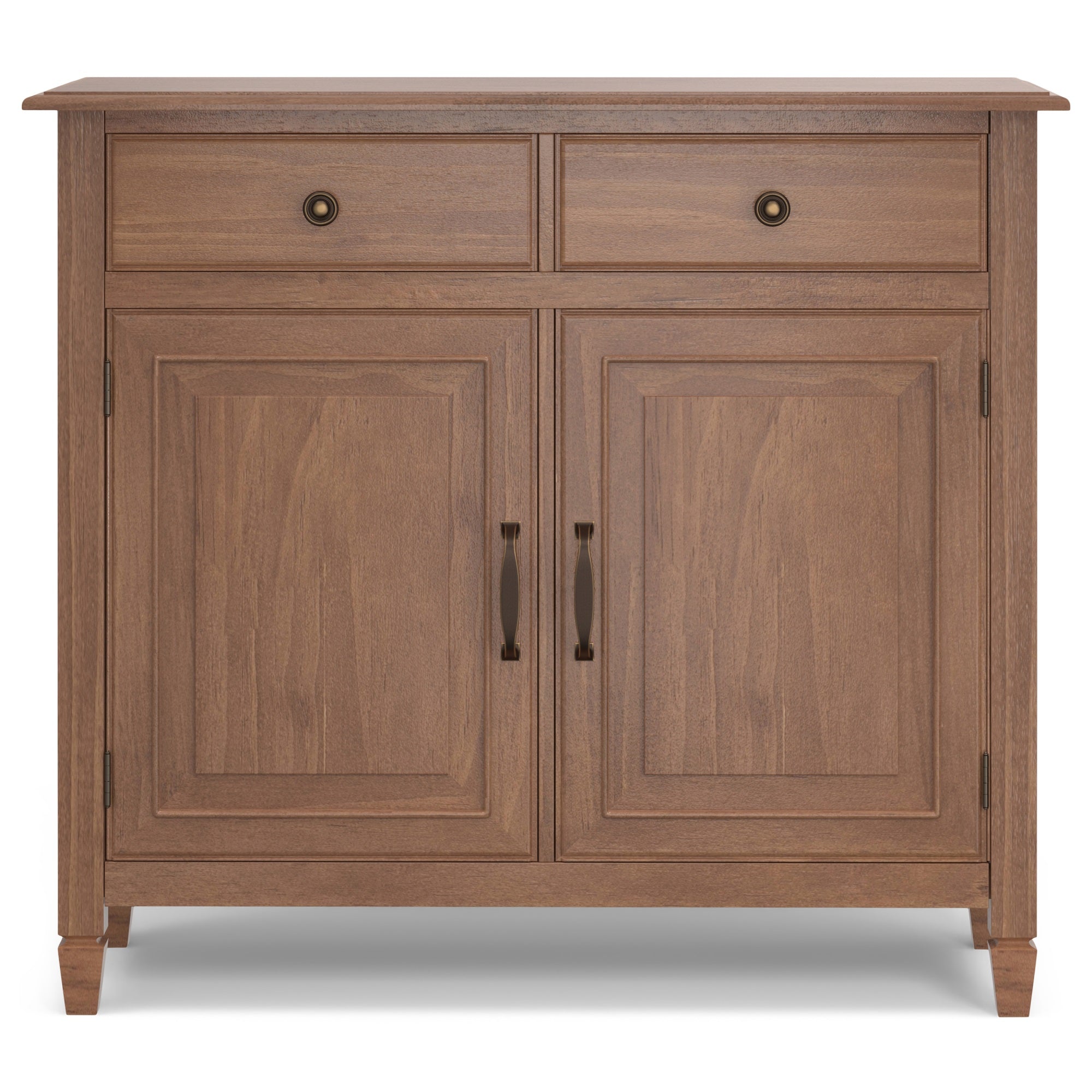 Connaught SOLID WOOD Entryway Storage Cabinet in Medium Saddle Brown