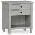 Carlton SOLID WOOD Bedside Table in Fog Grey