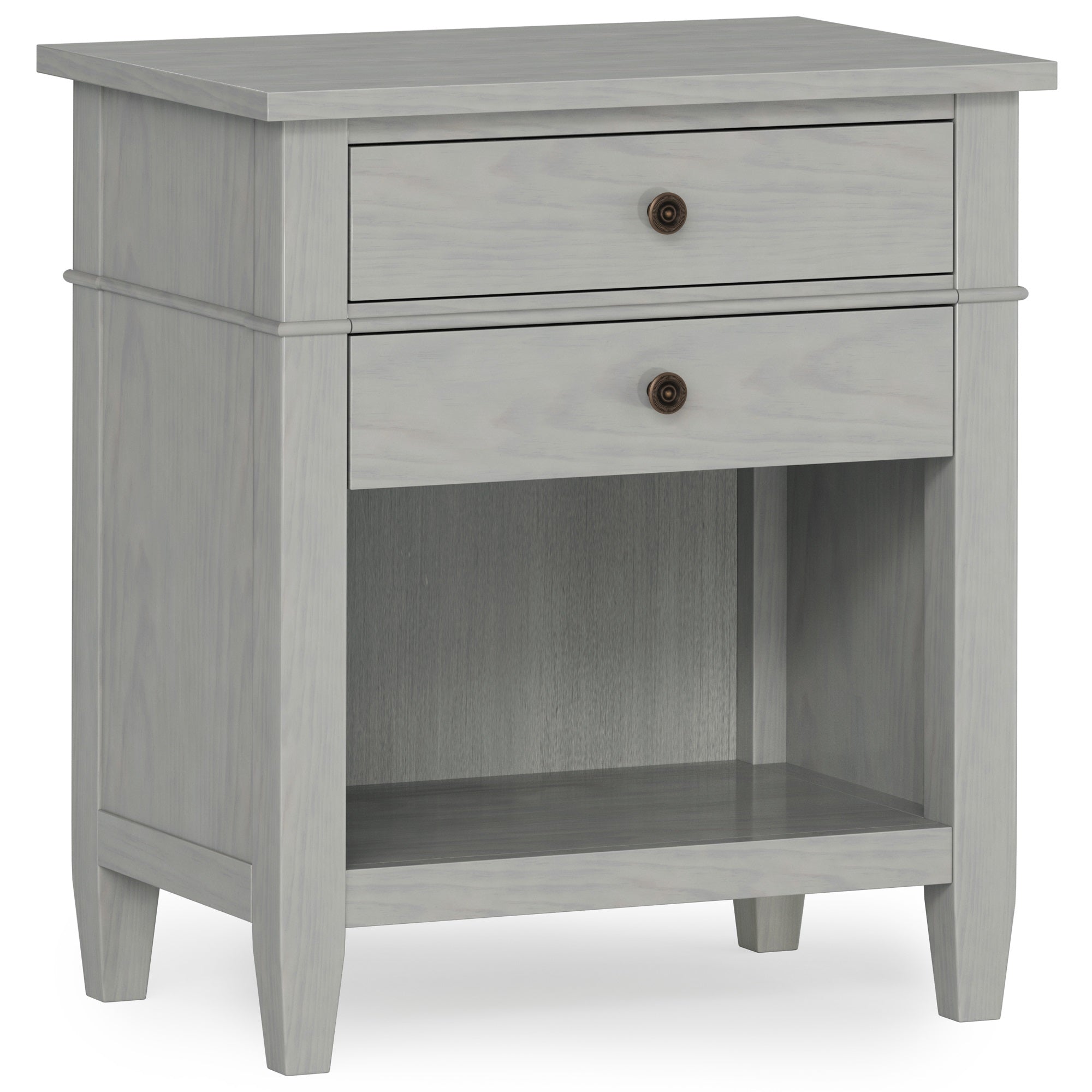 Carlton SOLID WOOD Bedside Table in Fog Grey