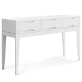 Harper SOLID HARDWOOD Console Sofa Table in White